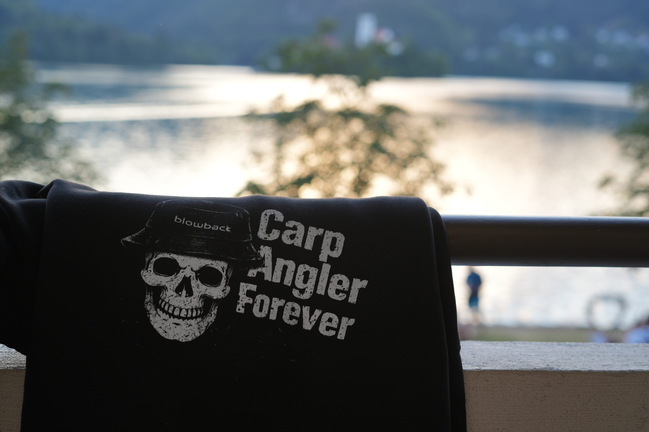 Oversized carp angler forever hoodie