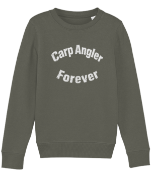 Carp angler forever kids sweater