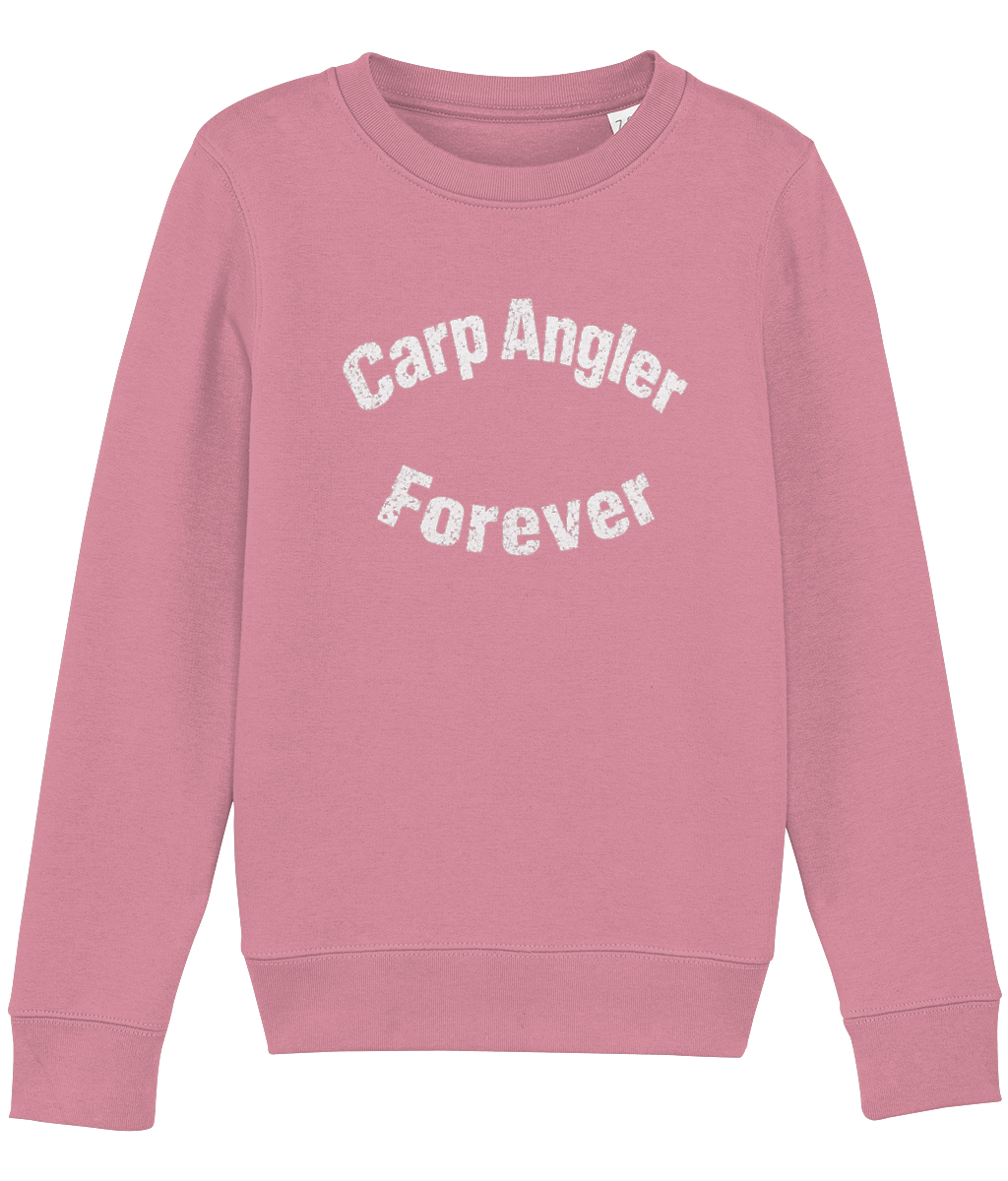 Carp angler forever kids sweater